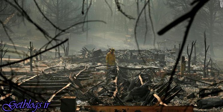 تلفات آتش‌سوزی کالیفرنیا به 74 کشته و 1011 مفقود زیاد کردن یافت
